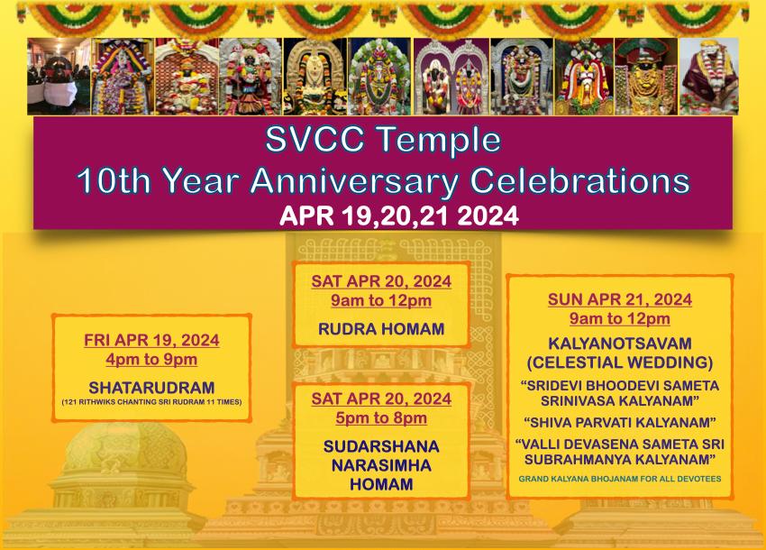 SVCC Temple Fremont 10th Anniversary Celebrations
